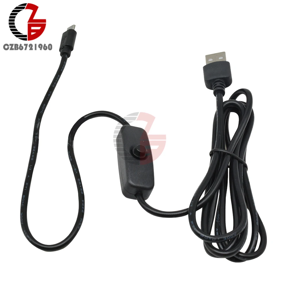 Блок питания Micro USB зарядный кабель с переключателем вкл/выкл 1 5 м для Raspberry Pi|cable