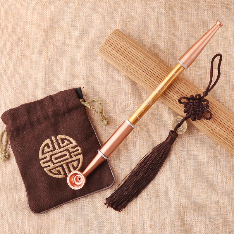 Металлические Китайские курительные трубки с длинным стержнем аксессуары для