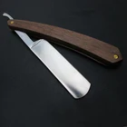 Мужская бритва с прямым лезвием, ручка из натурального бука, лезвие из углеродистой стали, ручная Бритва для парикмахера, принимаем заказы