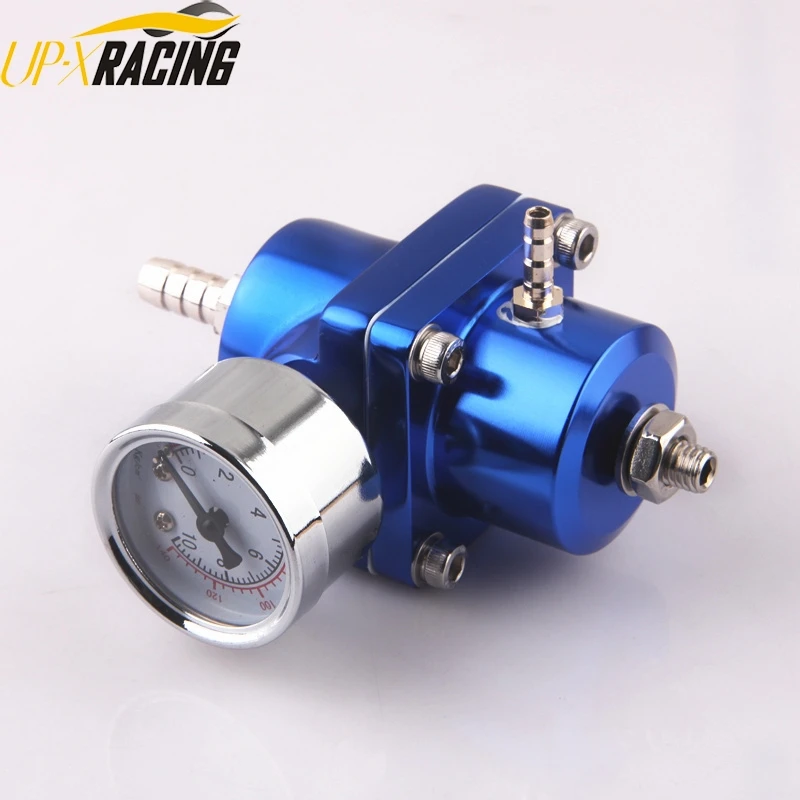 

High Quality Universal Adjustable Fuel Pressure Regulator Gauge JDM FPR 1:1 0-140 PSI Anodize Color Fuel Pressure Regulator