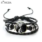 Супер рок-певца Меркьюри браслет знаменитости в ретро-стиле с принтом с героями из мультфильма Стекло купол кожаный плетеный браслет вентиляторы собирать