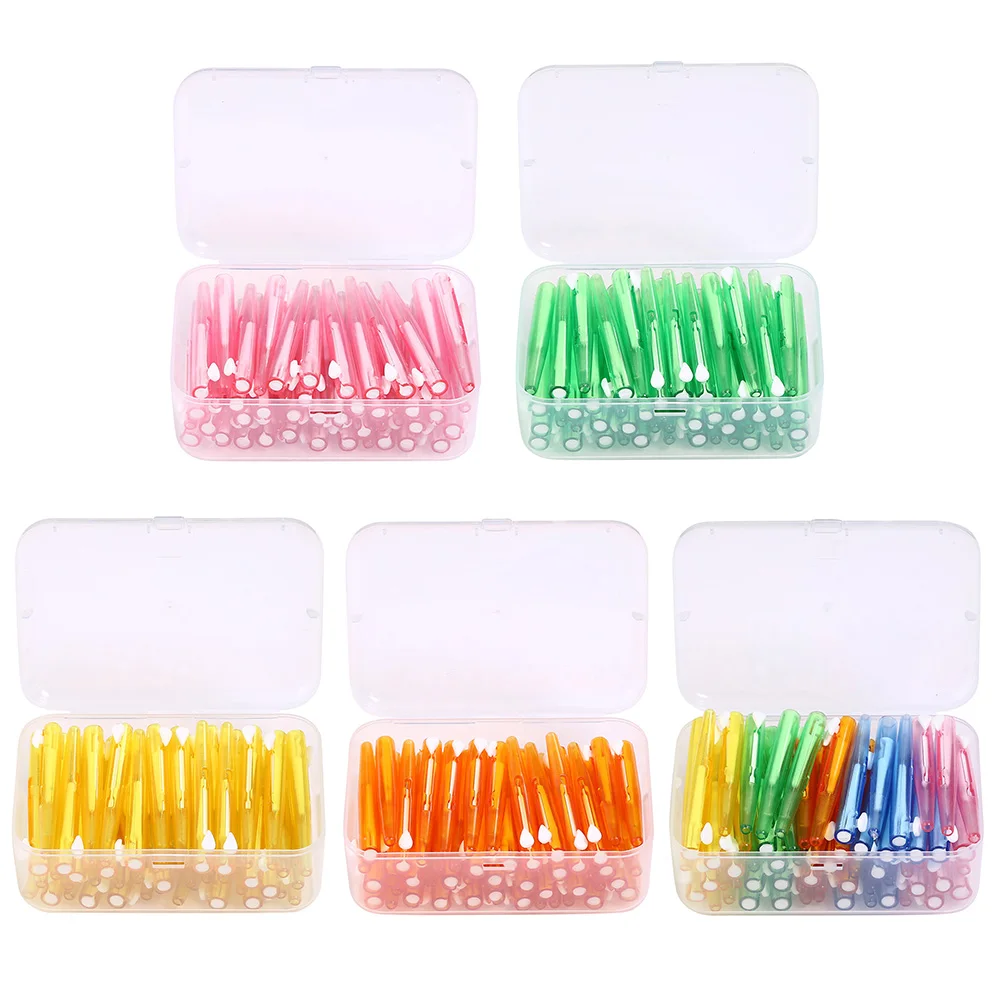 

60Pcs Interdental Cleaning Teeth Floss Dental Gum Brush Teeth Cleaning Oral Hygiene Tooth Brush Flossing Head Dental Flossers