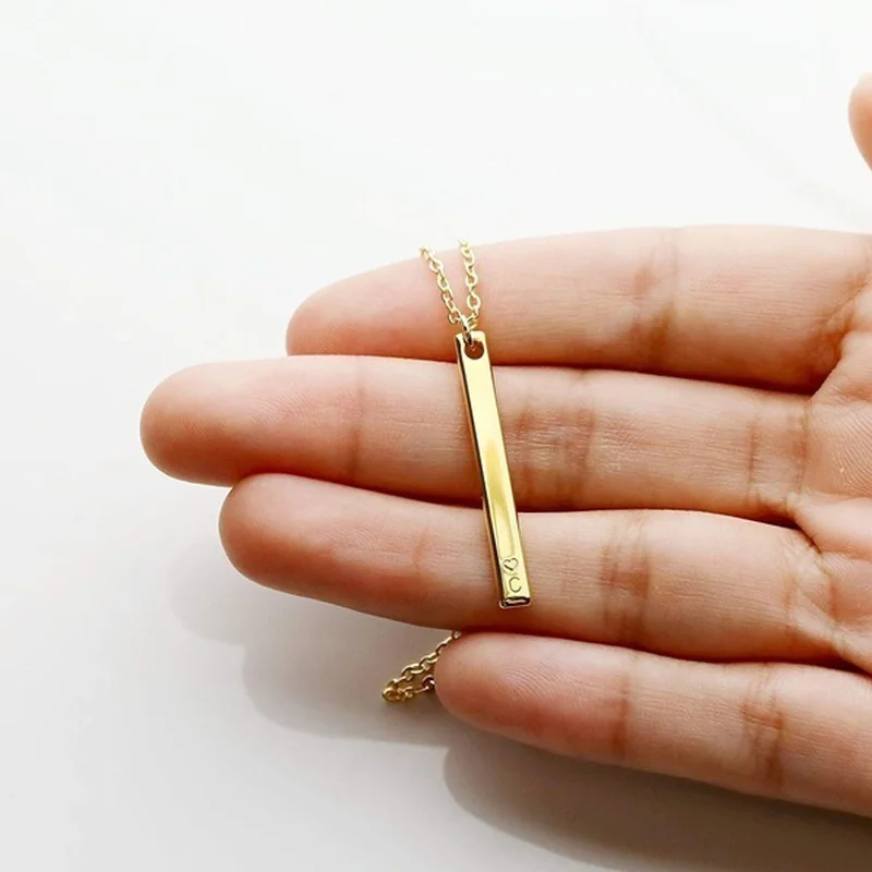 Женское и мужское длинное ожерелье с сердечками серебряное буквенным