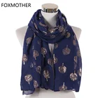 FOXMOTHER Новые блестящие Темно-синий серый Фольга золото шарф с рисунком дерево блеск металлик Обёрточная бумага мерцание Платки женские шарфы