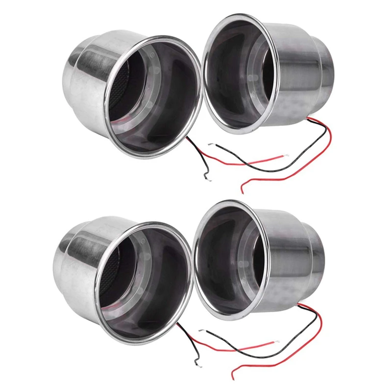 

4 Pcs Led Light Drink Holder 14 Led Recessed Stainless Steel Cup Drink Holder Cup Shape for Car Marine Boat
