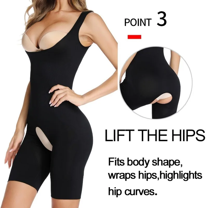 Slimming Bodysuit Women Waist Trainer Seamless One-Piece Shapewear Corset Reducing Body Shaper Butt Lifter Chest Strappy-Backed