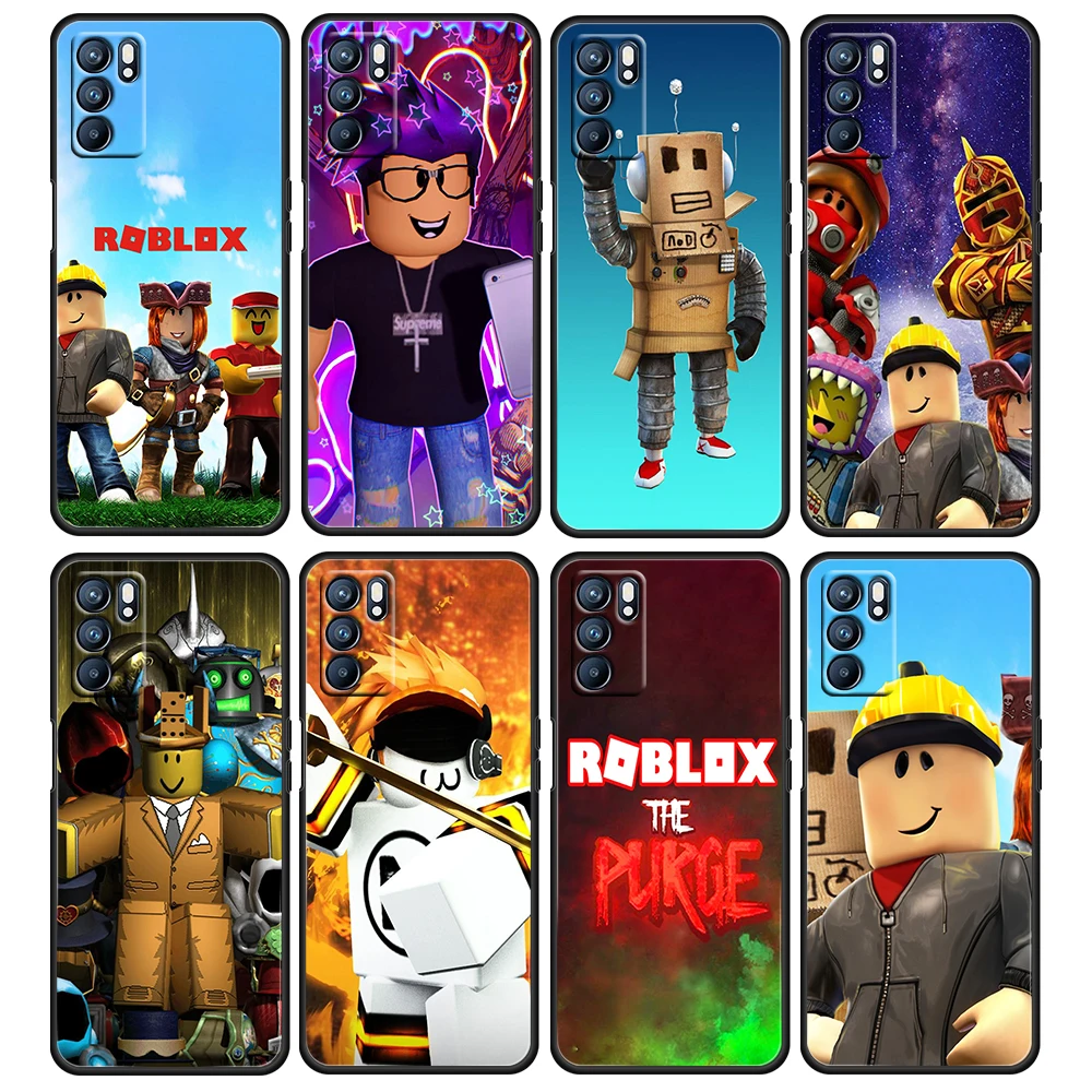 

Hot Robloxes Game Fundas Soft Shockproof Black Phone Case For OPPO Reno 6 5 4 5Z 5F 5K 10 X ZOOM 4G 5G Pro Plus Coque