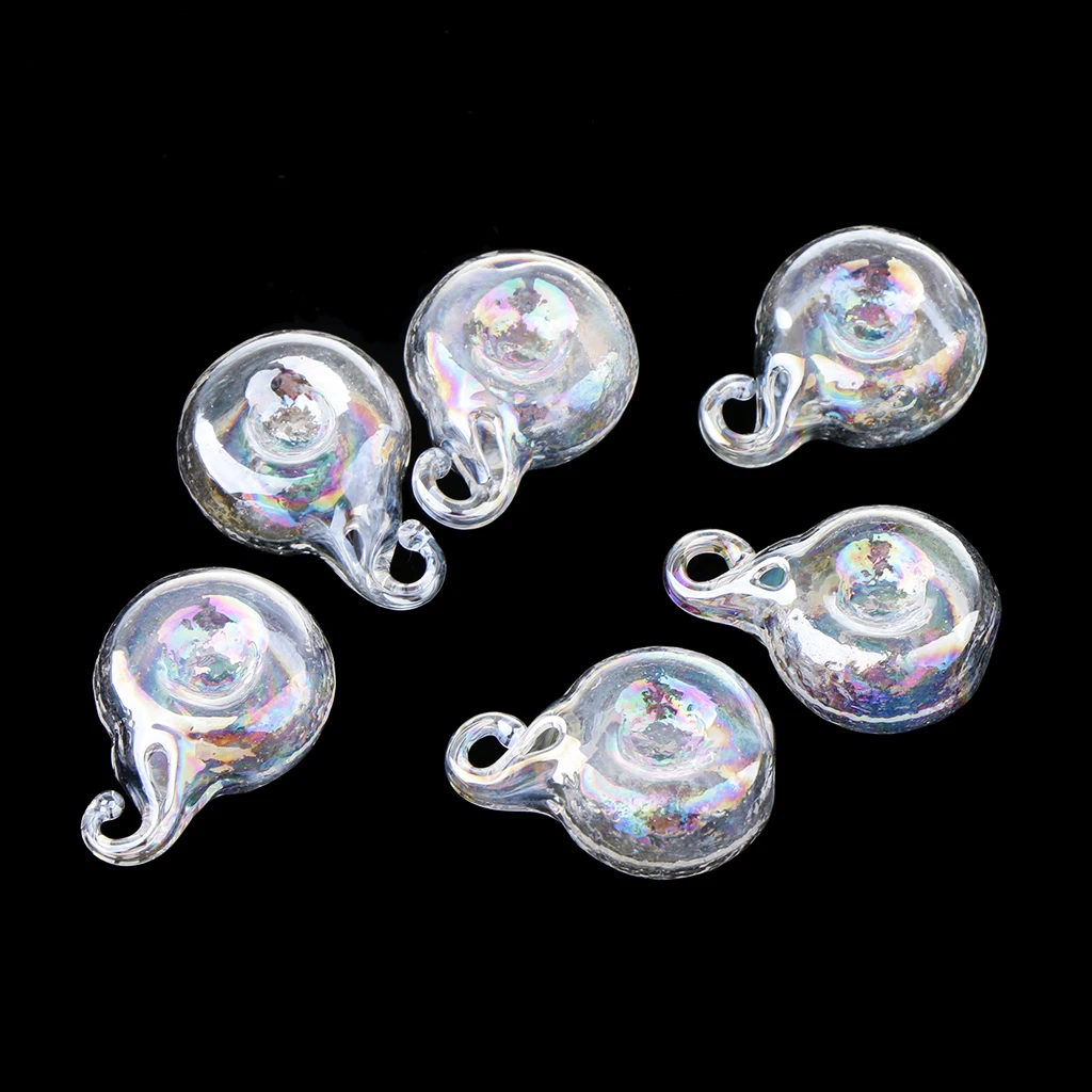 6 шт Мини пустые маленькие бутылки желаний Радужная стеклянная бутылка Шарм