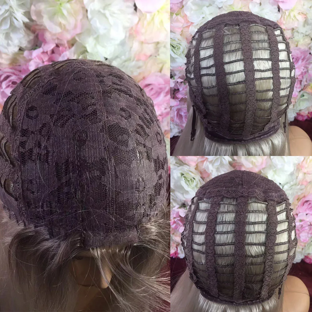 

SiNuo Ombre Blonde Synthetic Straight Wigs for Black Woman Long Dark Roots Full Mechanism Cosplay Perruque with Natural Hairline