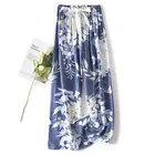 Летние длинные штаны с принтом, штаны для сна, женские пижамы из смески хлопка, пижама с эластичным поясом, домашняя одежда, одежда для сна, Повседневная Ночная одежда