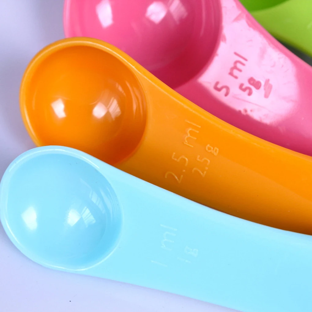 

5Pcs/set Measuring Cups Graduated Kitchen Measuring Tools Plastic Household Meaurement Spoons