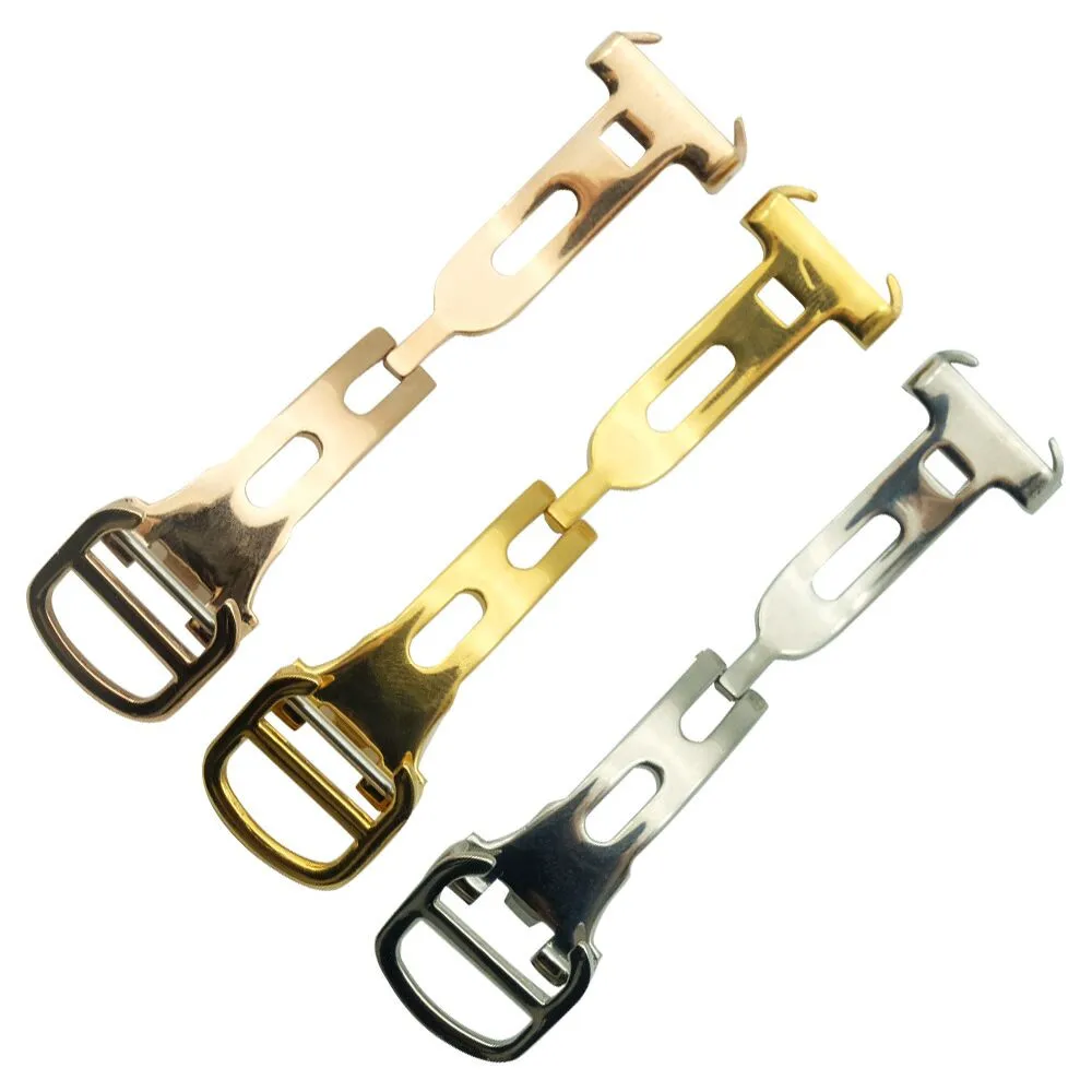 

Fold Butterfly Deployment Buckle Stainless Steel Clasp Strap Watch Bands 12/14/16/18/20mm watchband Clasp Watch Accessories