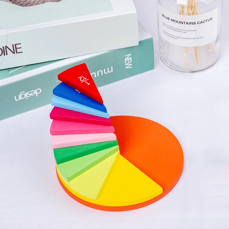 Дошкольные круговые математические Фракционные доски дивизион Монтессори