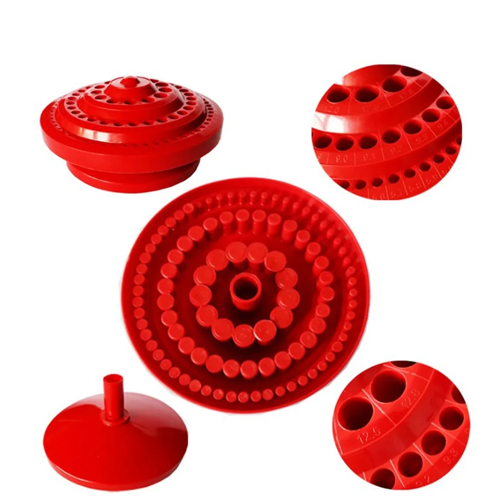 

PP Drill Bits Holder 1-13mm Storage Case Rotary tool case Large capacity Red 1X