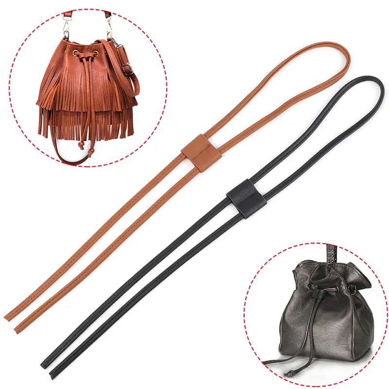 

Fashion New Women Girls Detachable PU Leather Bag Strap Belt Bucket Bags Drawstring Bunches Backpack Beam Pocket Accessories
