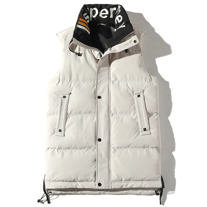 Новинка 2020 зимняя модная трендовая новая куртка без рукавов с воротником-стойкой