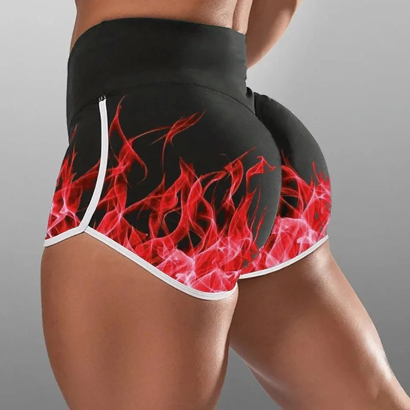 

Casual Fashion White Black High Waist Women Biker Shorts Summer Sweat Mini Sexy Shorts Femme Sports Printed New Short Pants
