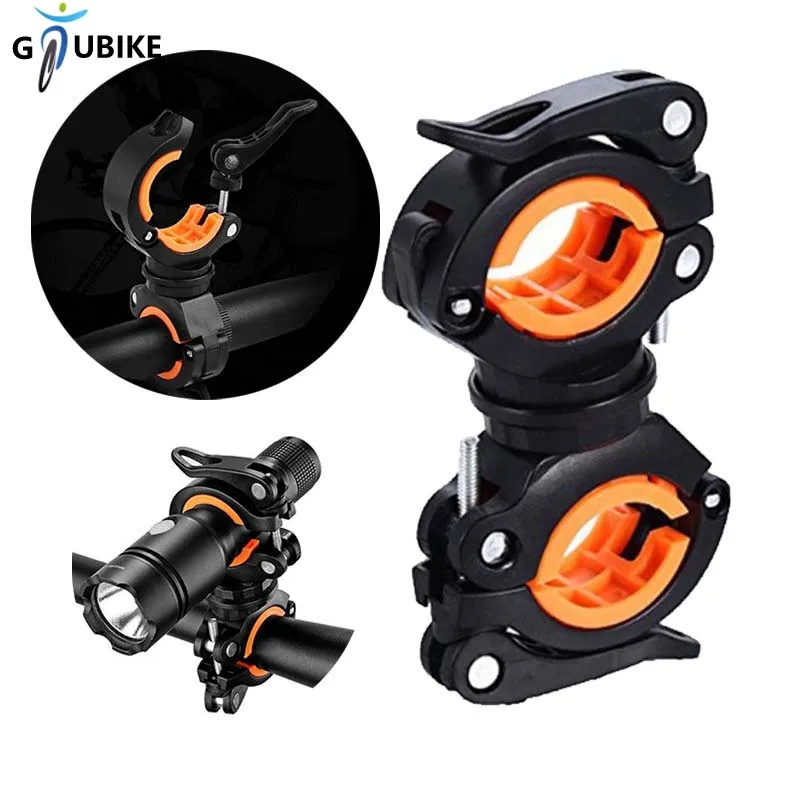 

Holder Bracket for Flashlight Lamp Bicycle Front Light Support Outdoor Cycling Bicycle 360 Degree Rotary Bike Light Clip