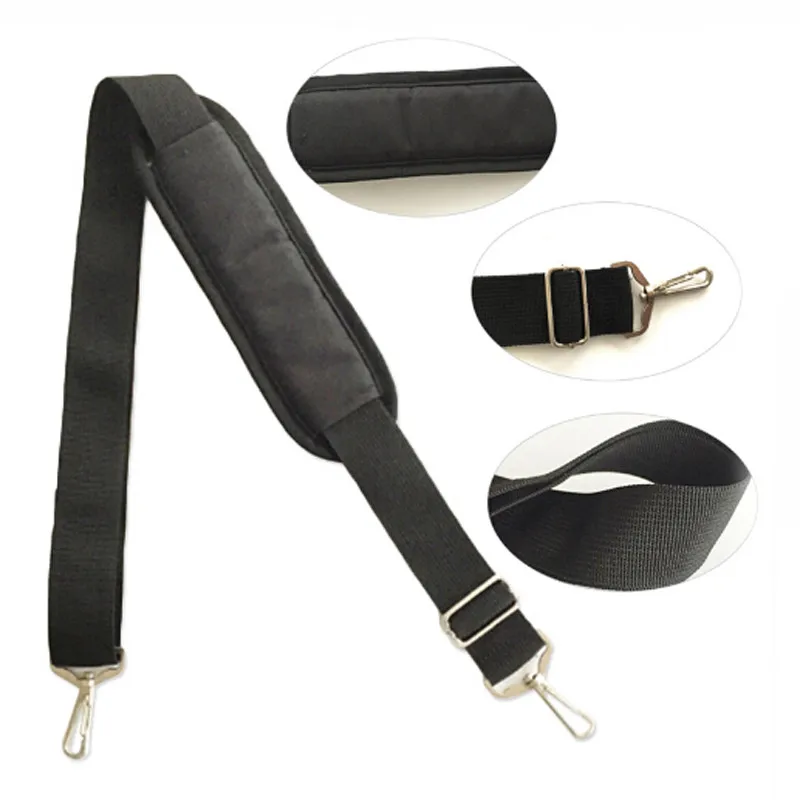 

Black Nylon Bag Strap For Men Bags Strong Shoulder Strap Men Briefcase Laptop Bag Belt Length Bag Accessory 3.8x145cm