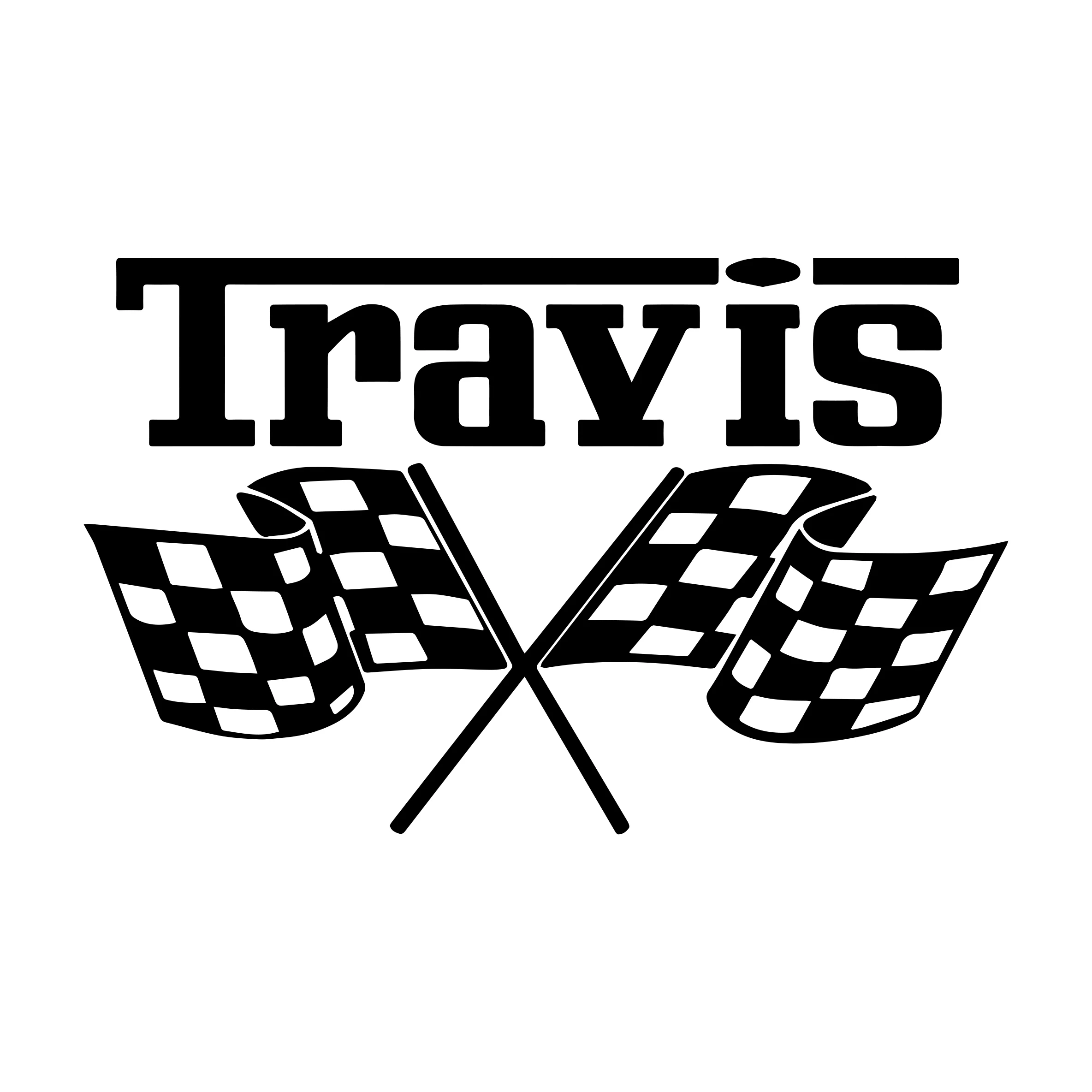 

Custom Racing Car Flag Name Wall Sticker Boy Room Kids Room Personalized Checkered Wall Decal Vinyl Décor C9013