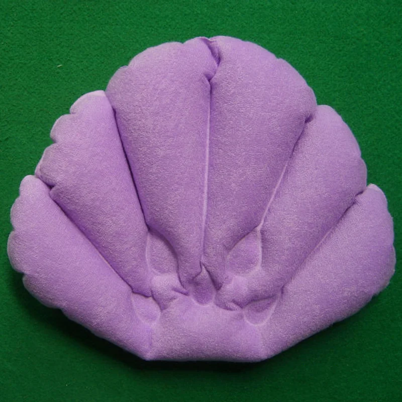 

Bath Pillow Inflatable Spa Pillow Soft Back Neck Cushion with Suction Cups for Bathtub Bathroom Accessories (Random Color)