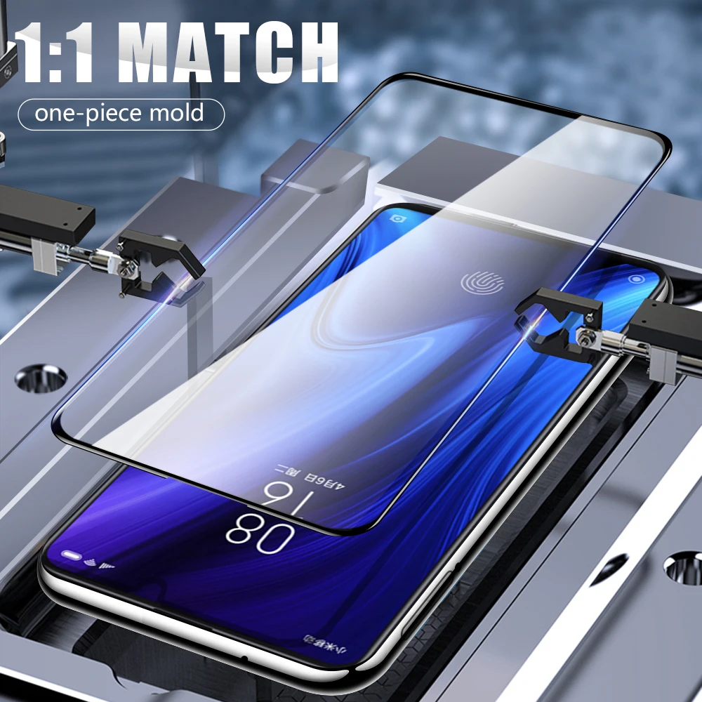 2 piezas de vidrio en Reno 3 vidrio templado para Oppo Reno3 Protector de pantalla LCD pegamento cobertura de protecci&oacute;n pel&iacute;cula del tel&eacute;fono para Oppo Reno 3-2