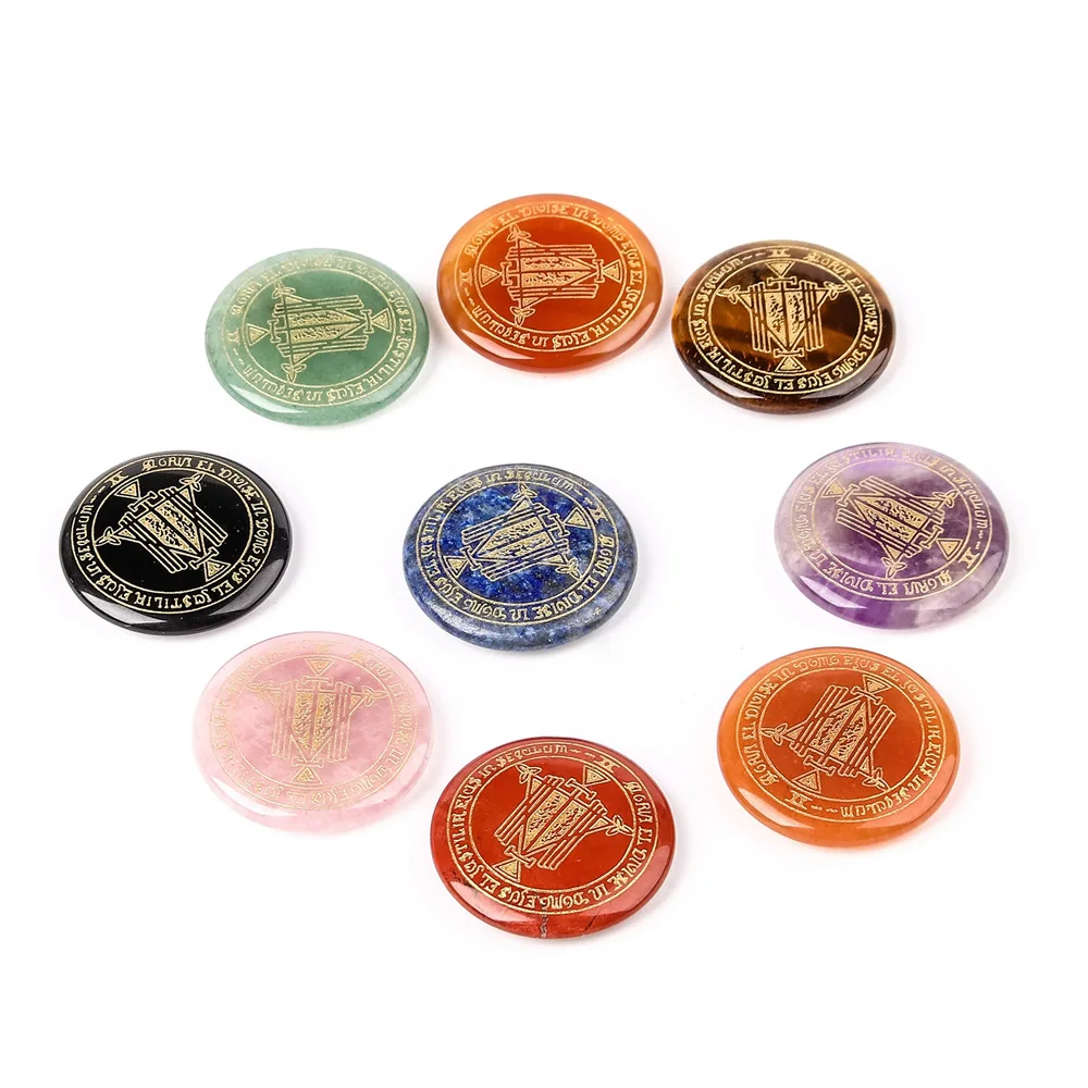 30 мм натуральный камень Соломон маг слава Фортуна талисман Таро гадание Опора