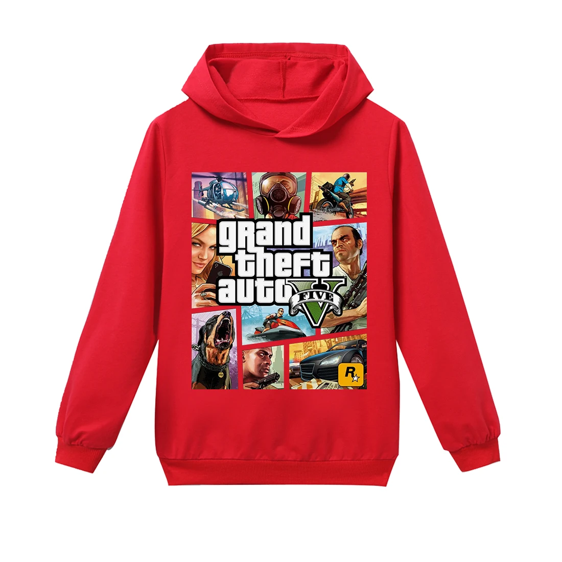 Новые летние футболки детская одежда для мальчиков с принтом «Grand Theft Auto GTA 5» хлопковые футболки с короткими рукавами Топы для малышей, Детская толстовка с капюшоном