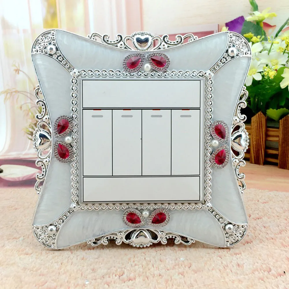 Жемчужный выключатель из смолы аппликация бытовой квадратный настенный