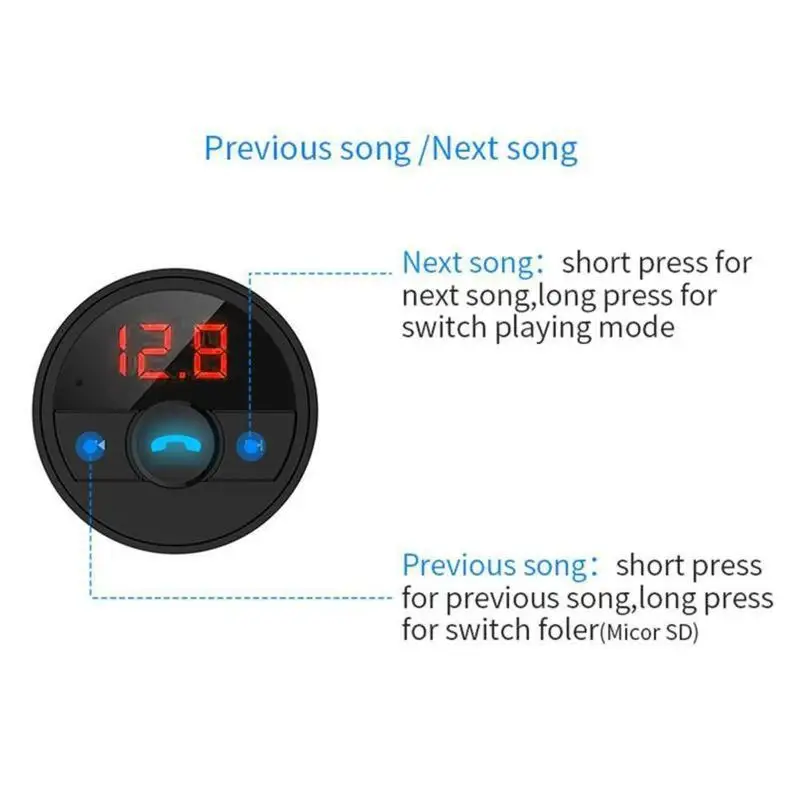 Автомобильный FM-передатчик зарядное устройство USB Bluetooth FM-модулятор аудио музыка