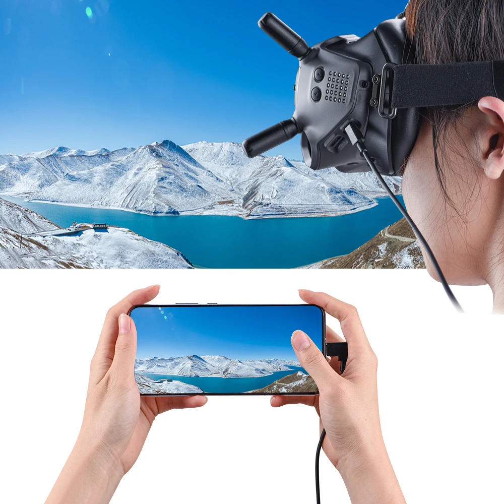 Кабель для передачи данных DJI FPV Combo Goggles V2 IOS/Type C/Micro USB адаптер Ipad Air/MINI IPhone планшета