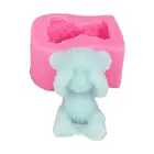 3D Силиконовая форма в форме плюшевого мишки, термостойкая форма для мыла, DIY Форма для помадки, форма для торта конфета, украшение шоколада, инструмент для выпечки