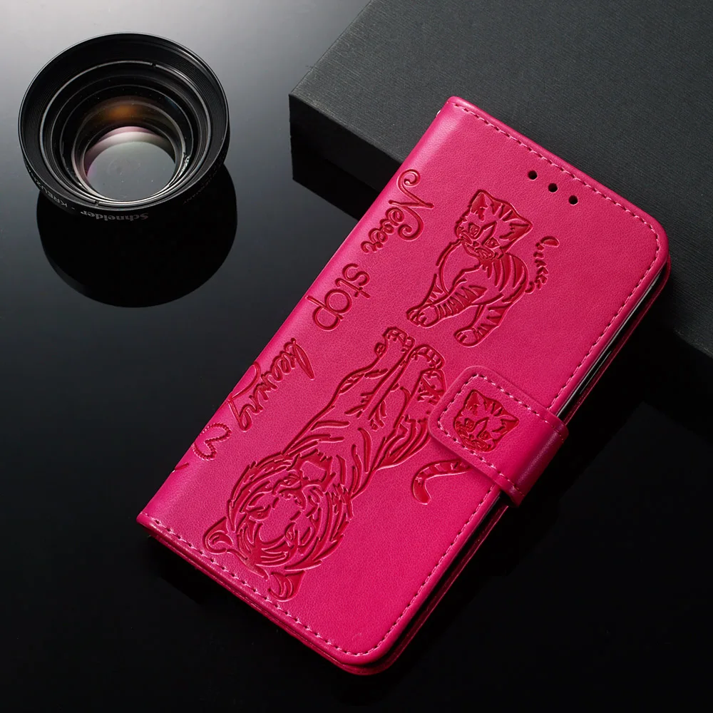 Винтаж Ретро Флип-кошелек ободок с ушками кошки тигра чехол для телефона Redmi K20 Pro