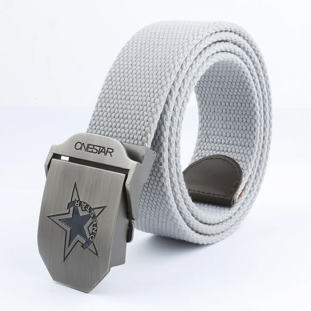 

UMBRELLA Official Authentic Outdoor Canvas Belt Black Star Military Training High Quality Alloy Belt Buckle Designer Men's Belt