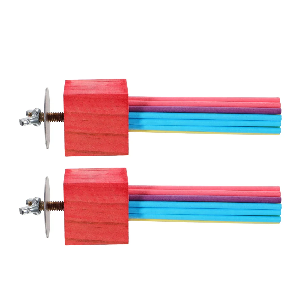 

2Pcs Bird Cage Bite Chewing Wood Block for Parrots Cockatiel Small Birds