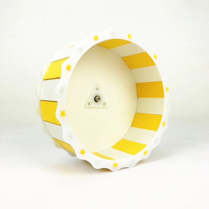 Yellow white Тренажер для хомяка, бегущее колесо, бесшумная клетка, милое маленькое животное, белка, Шиншилла, маленькая мышка, игровая площадка, Спортивная игрушка, товары для домашних животных - Цвет: Yellow white