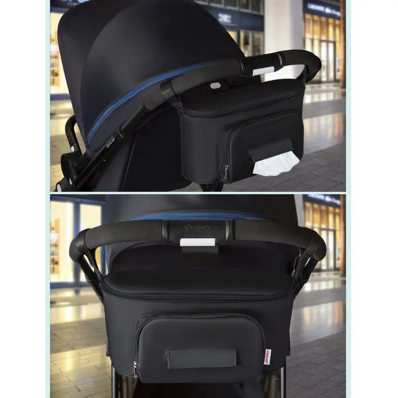 

Buggy Pram Bag Organiser, Baby Pushchair Storage Bag Universal Waterproof Stroller Bag Organizer fits All Buggy Models