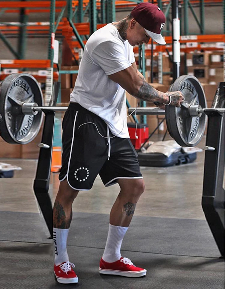 Шорты мужские тренировочные модные короткие штаны для бега фитнеса джоггеры