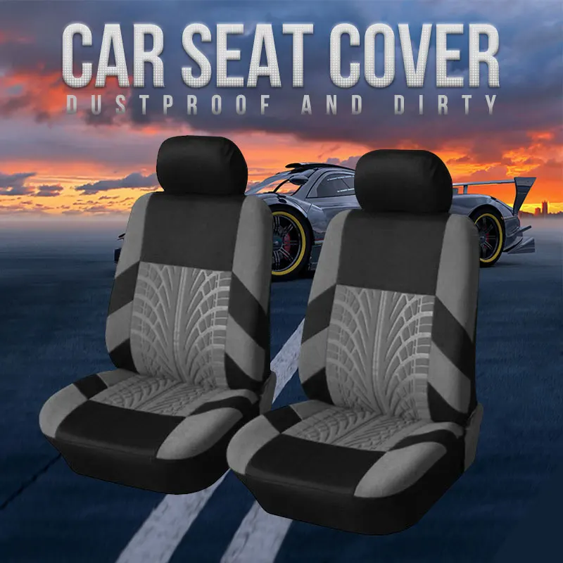 

Car Seat Cover Seat Cushion Universal Full Seat Cover Anti-Dirty Pad Embossing 4 Pcs 2-Seats High Quality