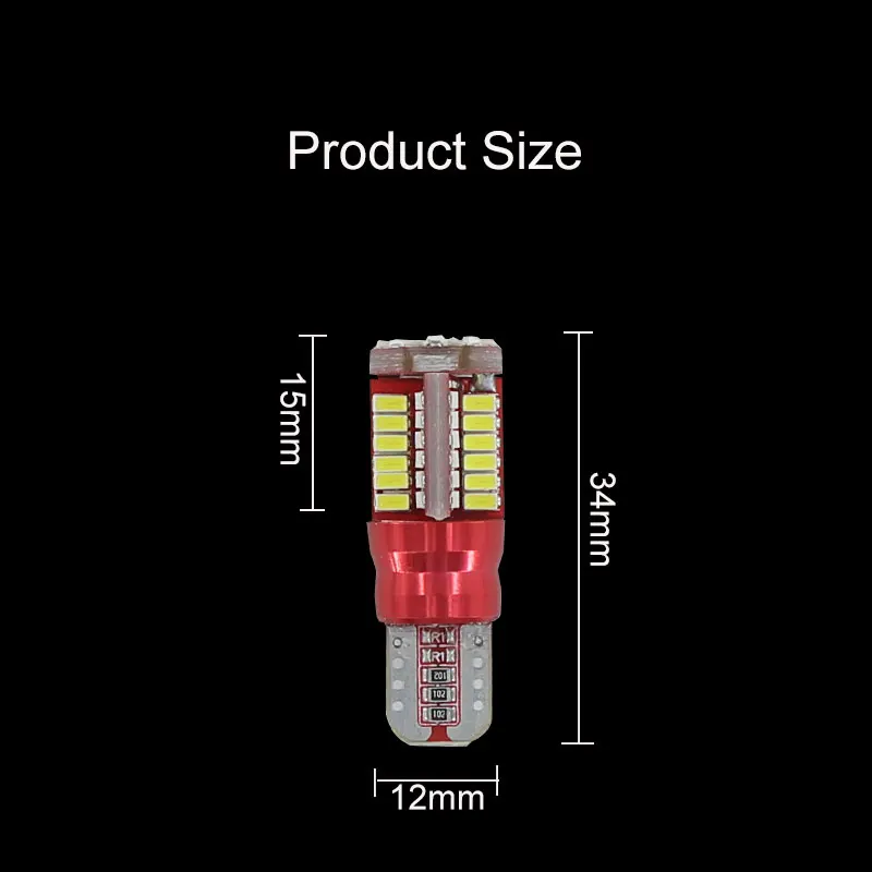 Светодиодсветодиодный лампа T10 10 × W5W для внутреннего освесветильник автомобиля
