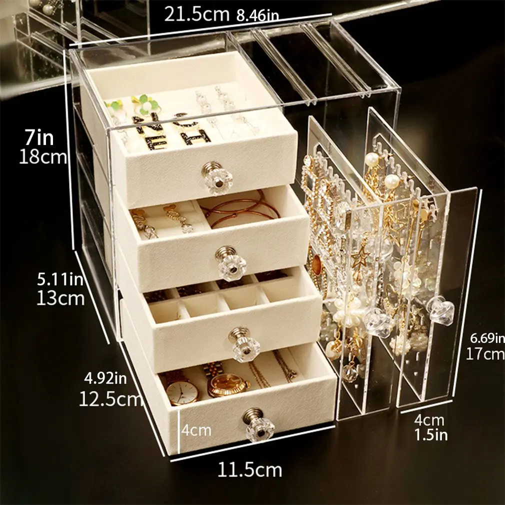 Акриловые серьги коробка для хранения ювелирных изделий Коробка пыли Висячие