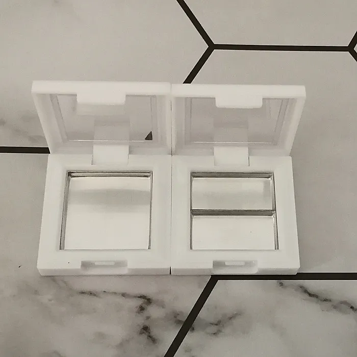 

100pcs White Square Empty Makeup Blusher Concealer Storage Box Cosmetic Eyeshadow Powder Container Lipstick Lip balm Accessories