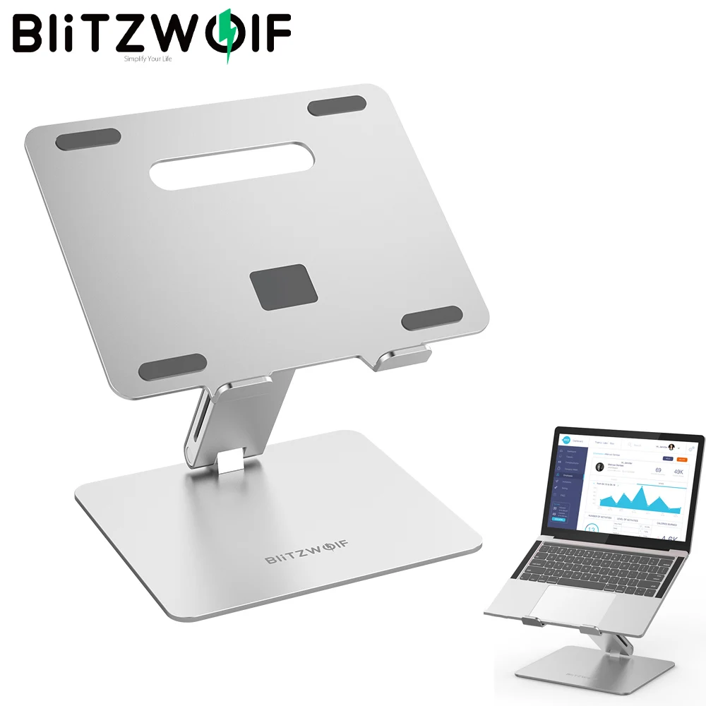 

BlitzWolf BW-ELS2 кронштейн Подставка для ноутбука Складная Алюминий сплав Подставка для ноутбука тепловыделение с регулируемым углом наклона акс...