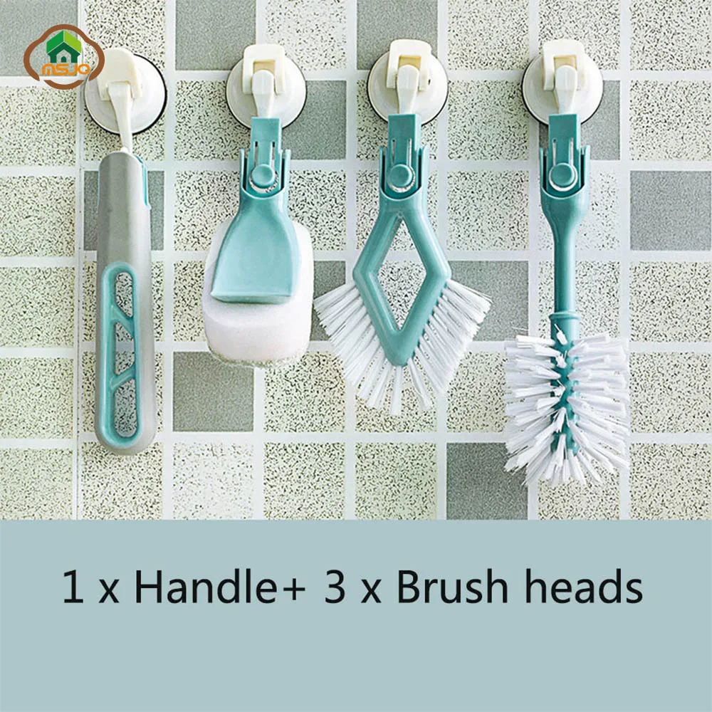 Набор чистящих щеток MSJO скребок для бытового уборки щетка бутылки чашки 3 в 1