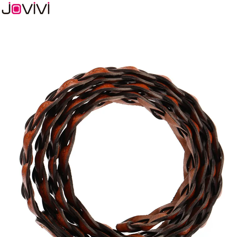 Jovivi 1x пояса из натуральной кожи женские плетеные ремни из воловьей кожи тонкие женские ремни для женщин джинсовое платье модный ремень подарок на день рождения