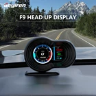 Цифровой дисплей HUD F9 OBD2 для контроля скорости головы с ускорением турбо-тормозом, обновленная версия