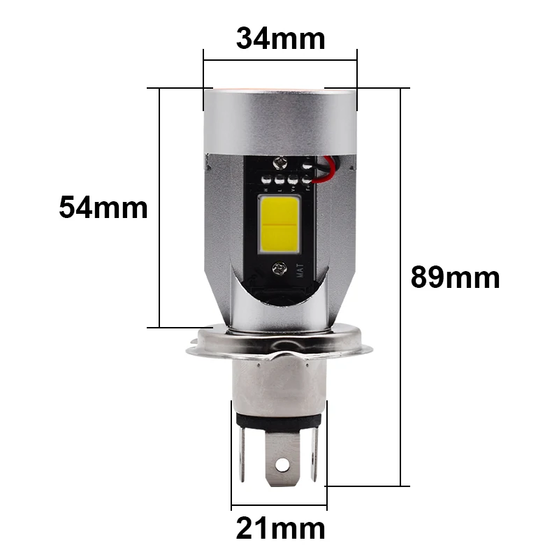 

EURS Motorbike Headlight H4 BA20D HS1 Motorcycle LED Headlight With Angel eye Motorbike Hi/Lo Beam Light Accessories 2000LM 20W