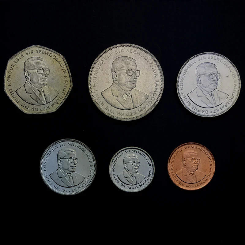 Набор из 6 монет Маврикия Африка Коллекция 100% настоящих оригинальных Новинка |