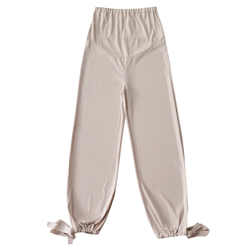 

6006# Spring Summer Thin Maternity Pants Elastic Waist Belly Pants Clothes for Pregnant Women Wide Leg Loose Pregnancy Casual