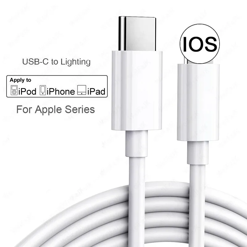 Кабель Usb C/Lightning для IPhone 11 12 Pro Max Mini XS XR 10 X 1 м 2 18 Вт | Мобильные телефоны и аксессуары